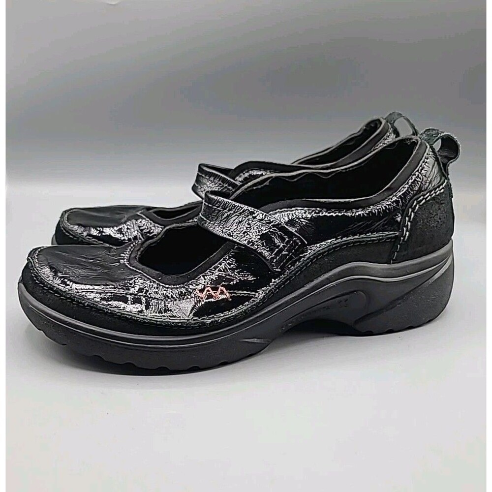 Romika Mary Jane Women's Sz 11-11.5 Black Leather Slip-On Low Top Walking Shoes